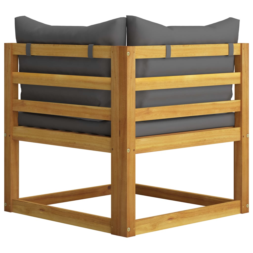4-Tlg. Garten-Lounge-Set Mit Auflagen Massivholz Akazie
