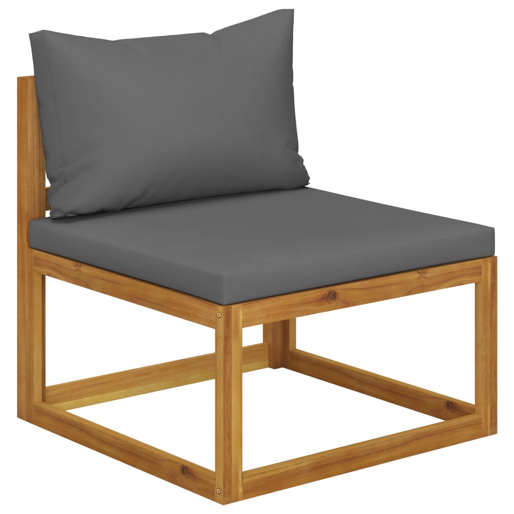 4-Tlg. Garten-Lounge-Set Mit Auflagen Massivholz Akazie