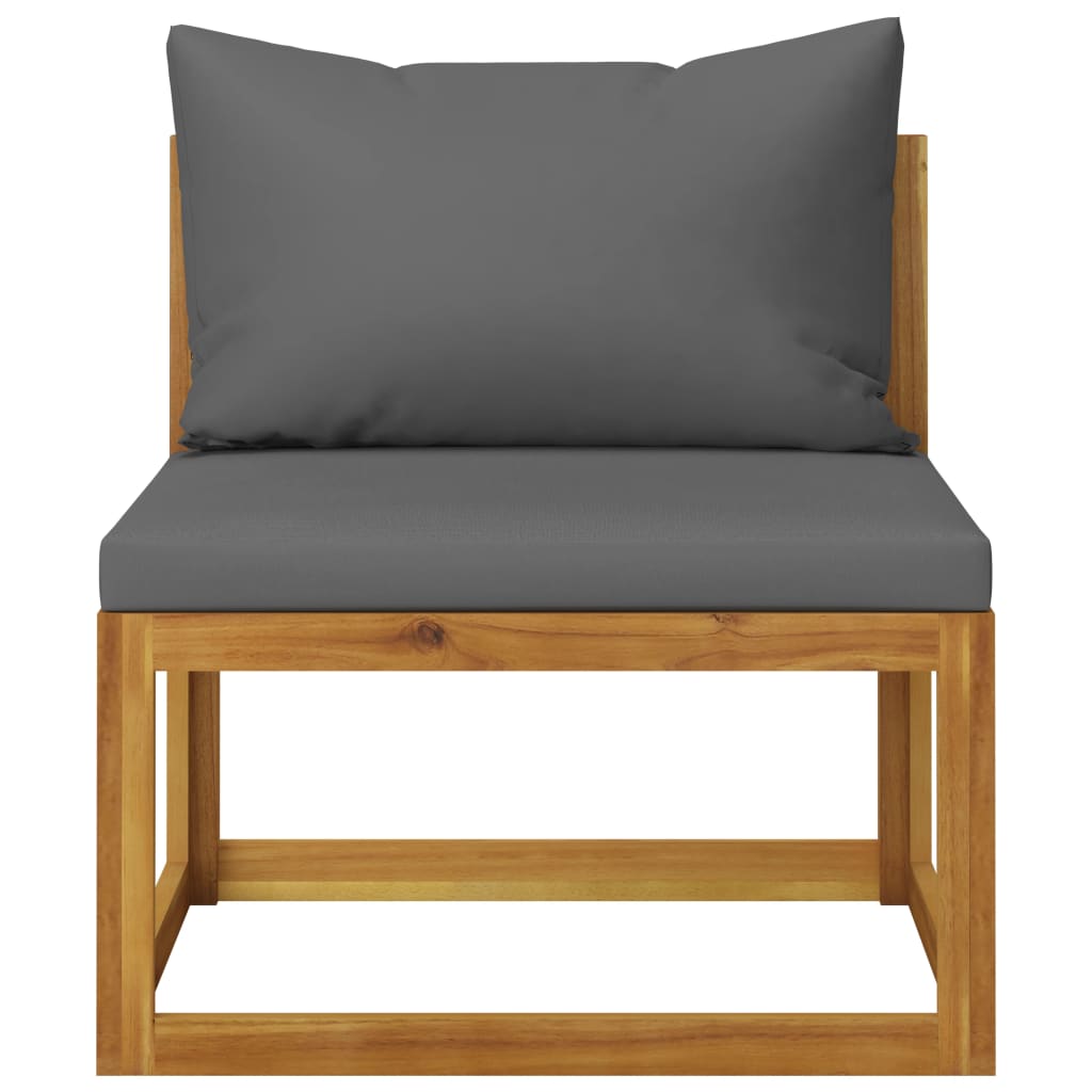 4-Tlg. Garten-Lounge-Set Mit Auflagen Massivholz Akazie