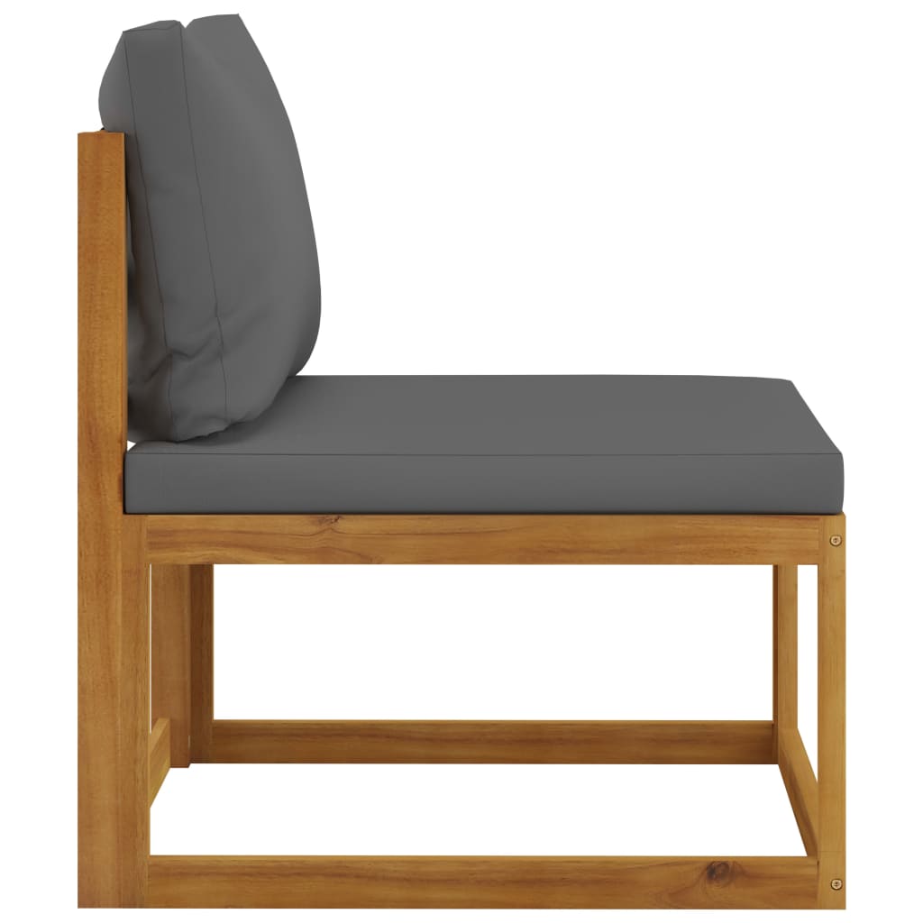4-Tlg. Garten-Lounge-Set Mit Auflagen Massivholz Akazie
