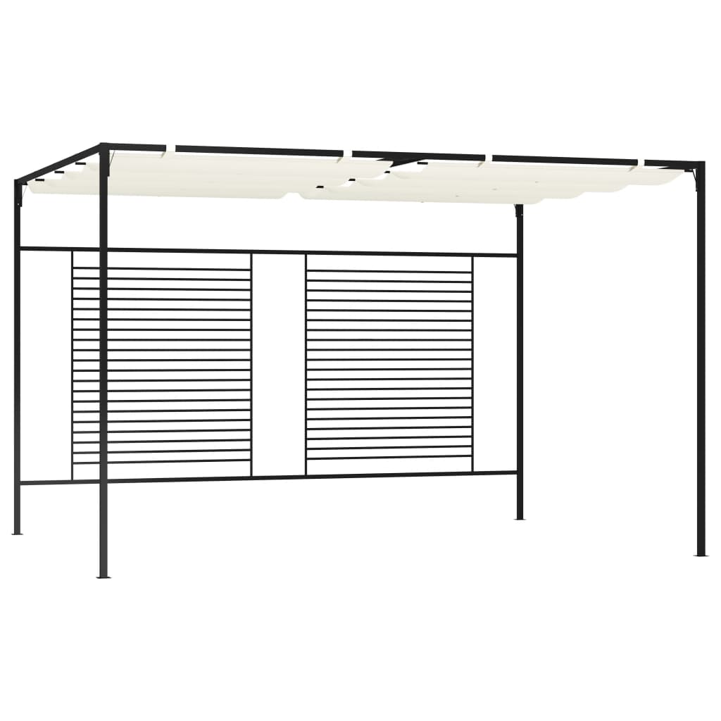 Pavillon Mit Ausziehbarem Dach 3X4X2,3 M Weiß 180 G/M²