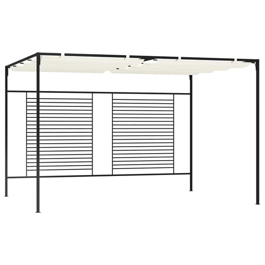 Pavillon Mit Ausziehbarem Dach 3X4X2,3 M Weiß 180 G/M²