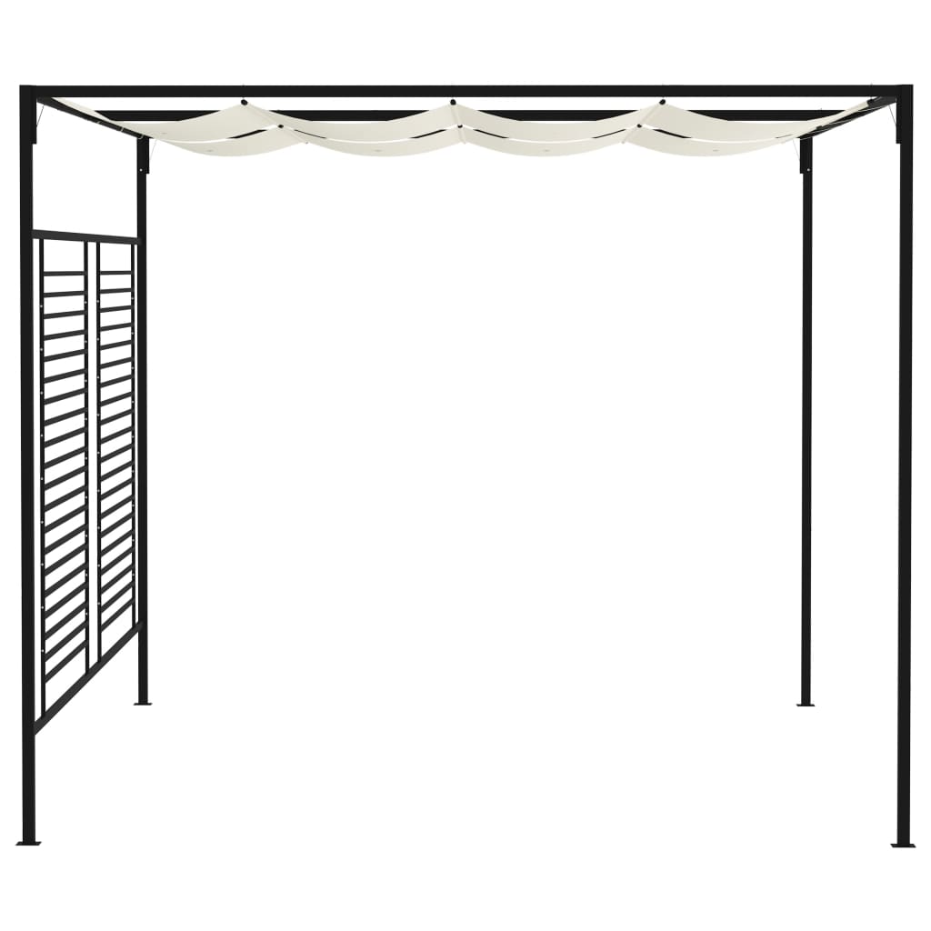 Pavillon Mit Ausziehbarem Dach 3X4X2,3 M Weiß 180 G/M²