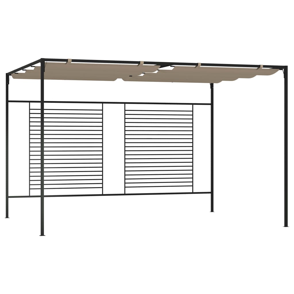 Pavillon Mit Ausziehbarem Dach 3X4X2,3 M Weiß 180 G/M²