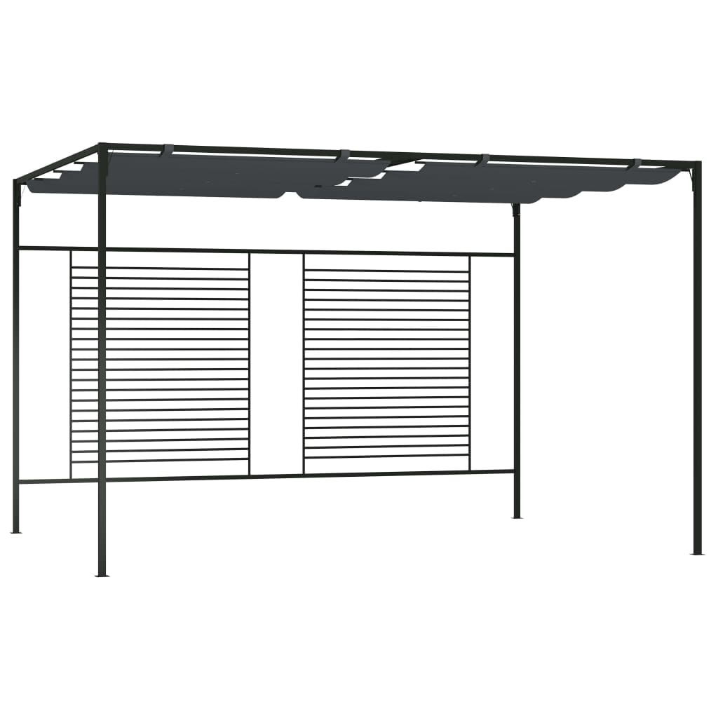 Pavillon Mit Ausziehbarem Dach 3X4X2,3 M Weiß 180 G/M²