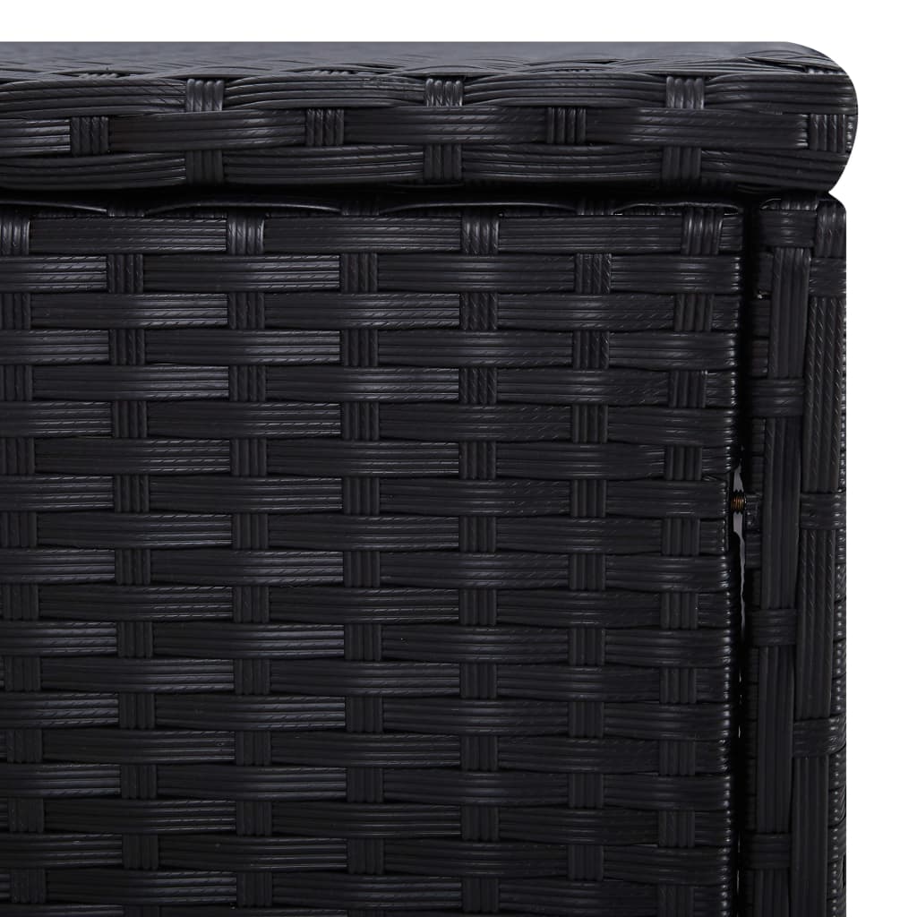 3-Tlg. Garten-Sonnenliegen Mit Teetisch Poly Rattan Schwarz