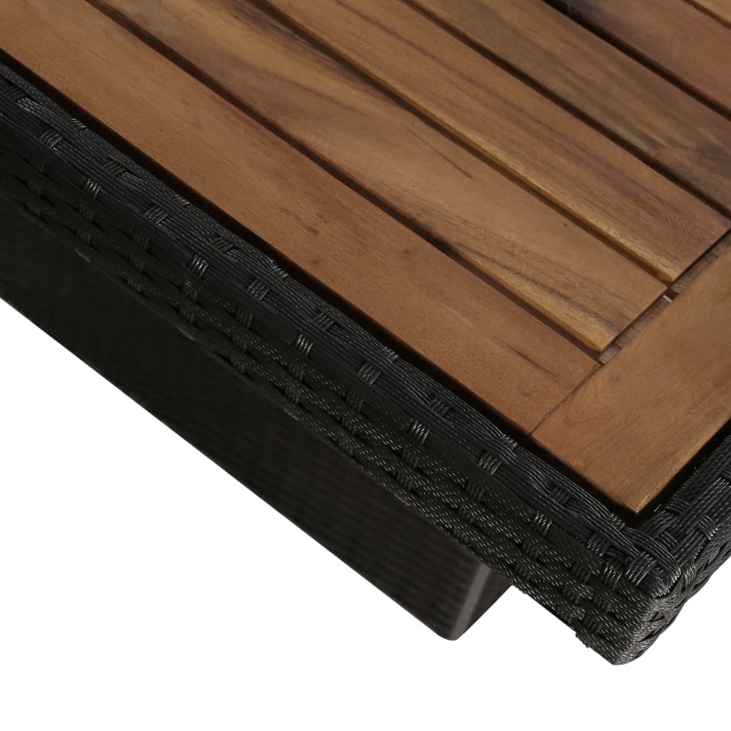 7-Tlg. Garten-Essgruppe Mit Auflagen Poly Rattan