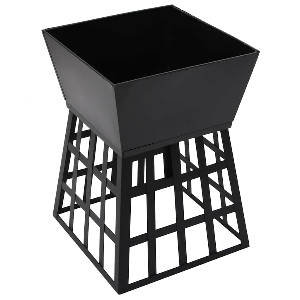 2-In-1 Feuerstelle Und Grill 34X34X48 Cm Stahl Warmweiß