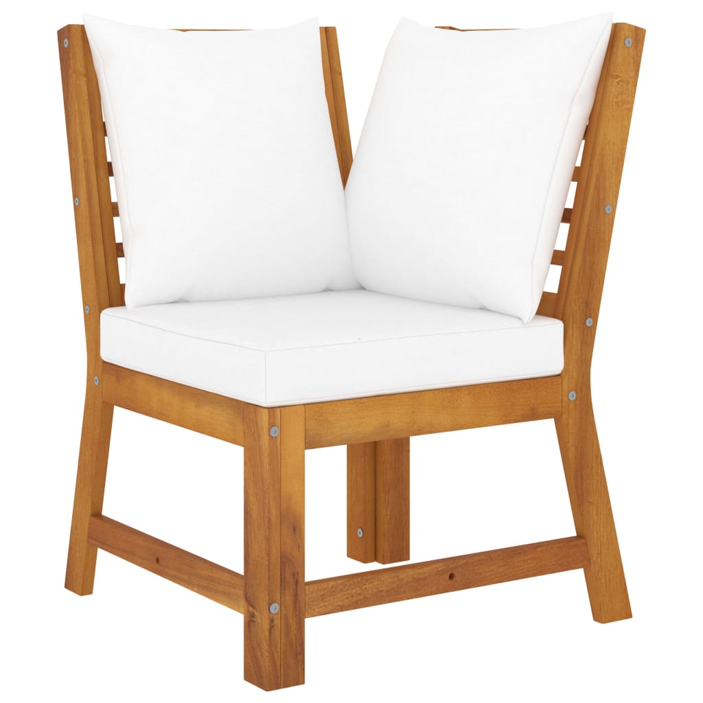 4-Tlg. Garten-Lounge-Set Mit Auflagen Massivholz Akazie