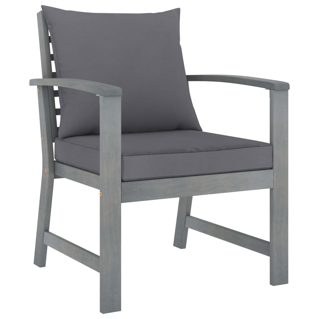 5-Tlg. Garten-Lounge-Set Mit Auflagen Massivholz Akazie