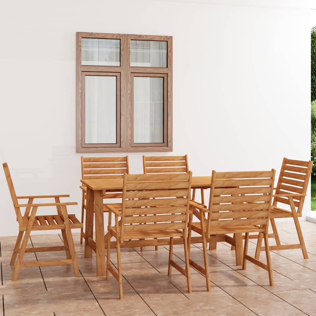 5-Tlg. Garten-Essgruppe Massivholz Akazie