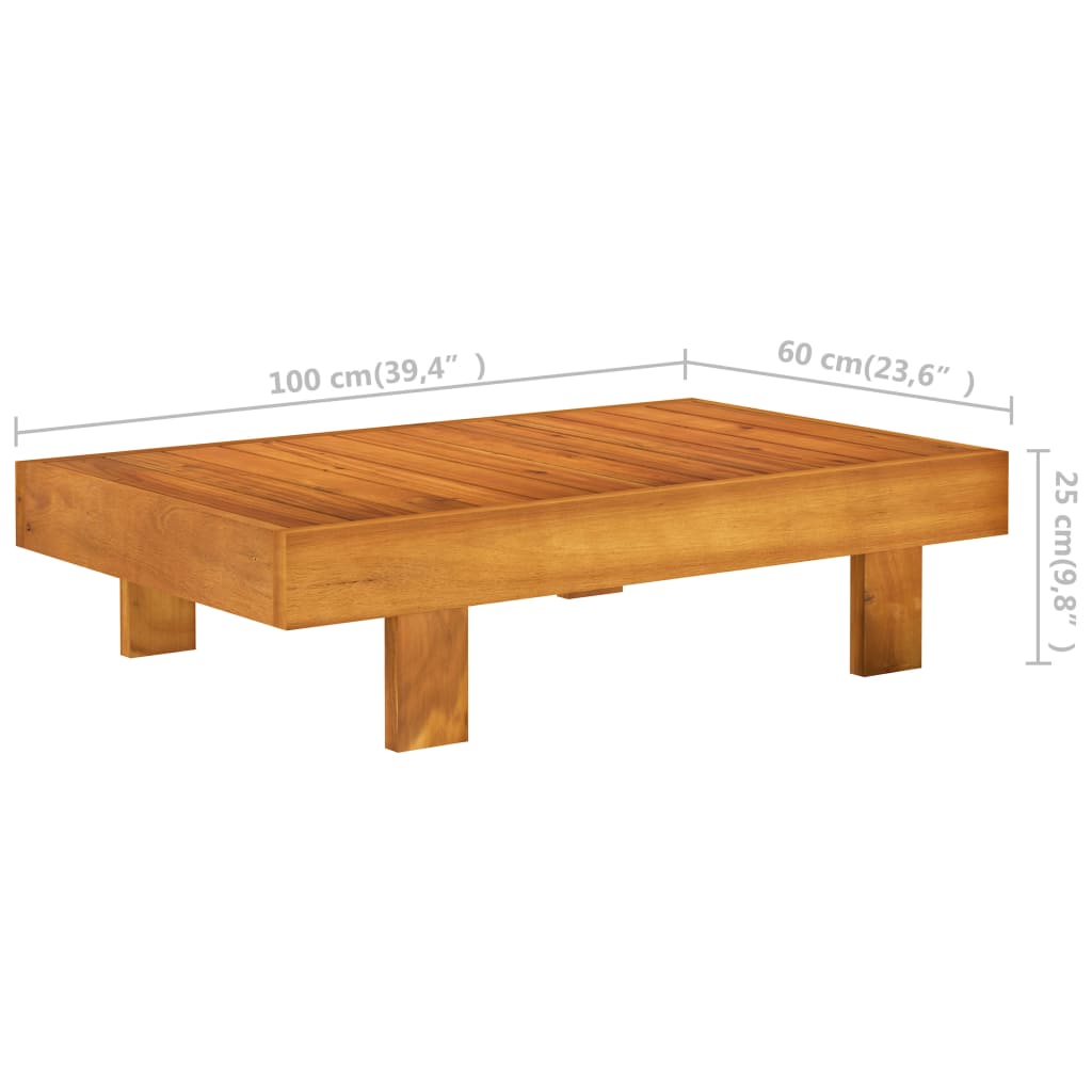 6-Tlg. Garten-Lounge-Set Mit En Auflagen Akazienholz