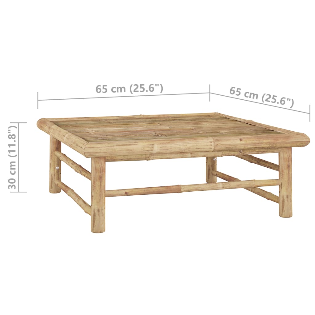 7-Tlg. Garten-Lounge-Set Mit En Kissen Bambus