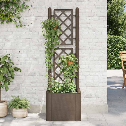 Garten-Hochbeet Mit Spalier Und Selbstbewässerungssystem Mokka