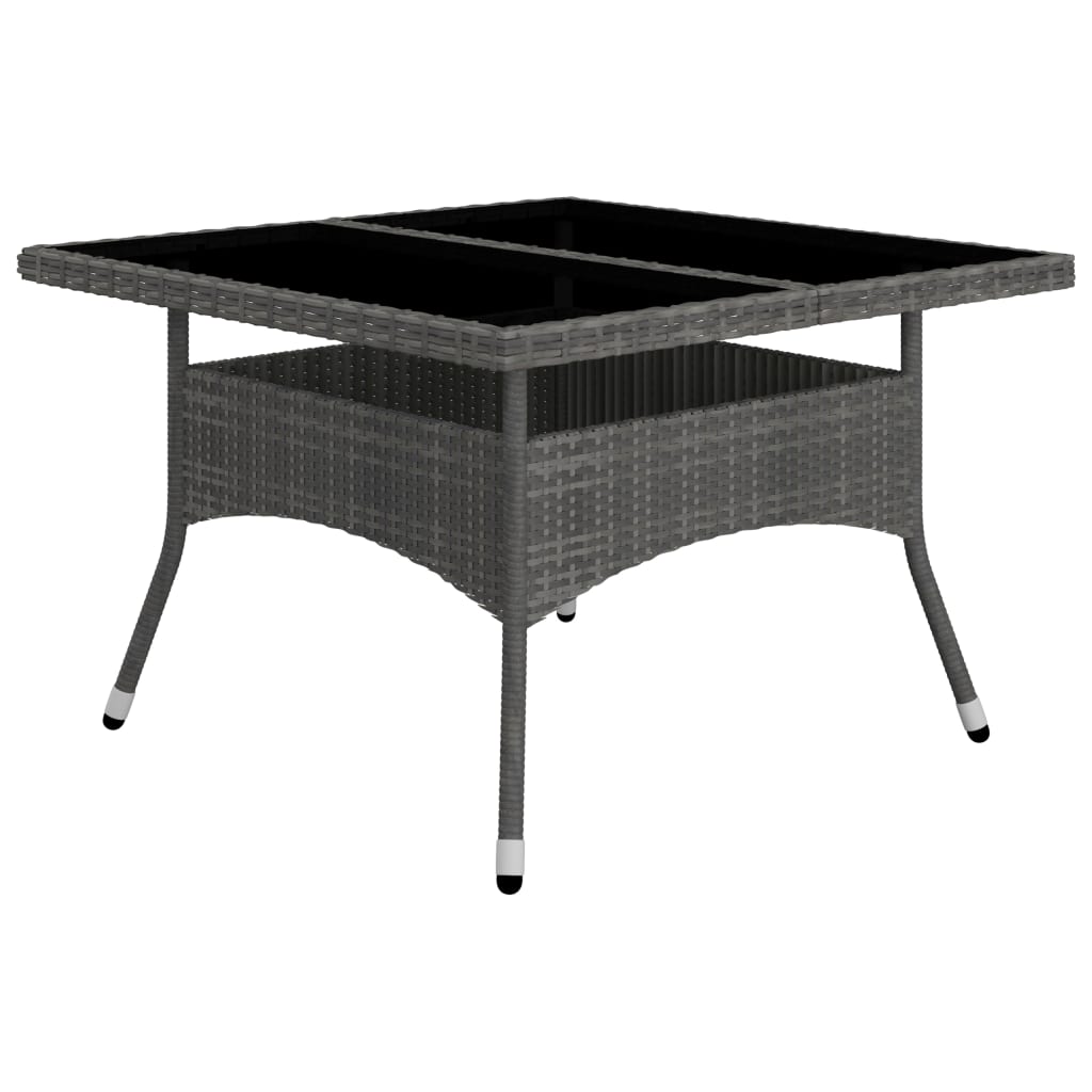 9-Tlg. Garten-Essgruppe Poly Rattan Und Glas