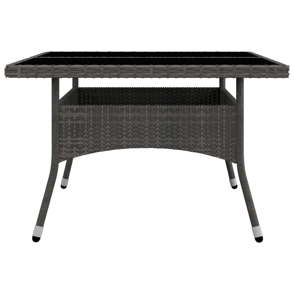9-Tlg. Garten-Essgruppe Poly Rattan Und Glas