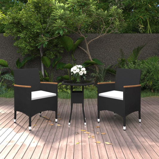 3-Tlg. Garten-Essgruppe Poly Rattan