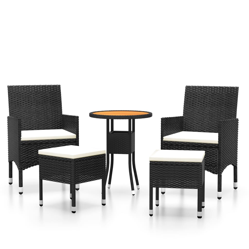 5-Tlg. Garten-Lounge-Set Poly Rattan