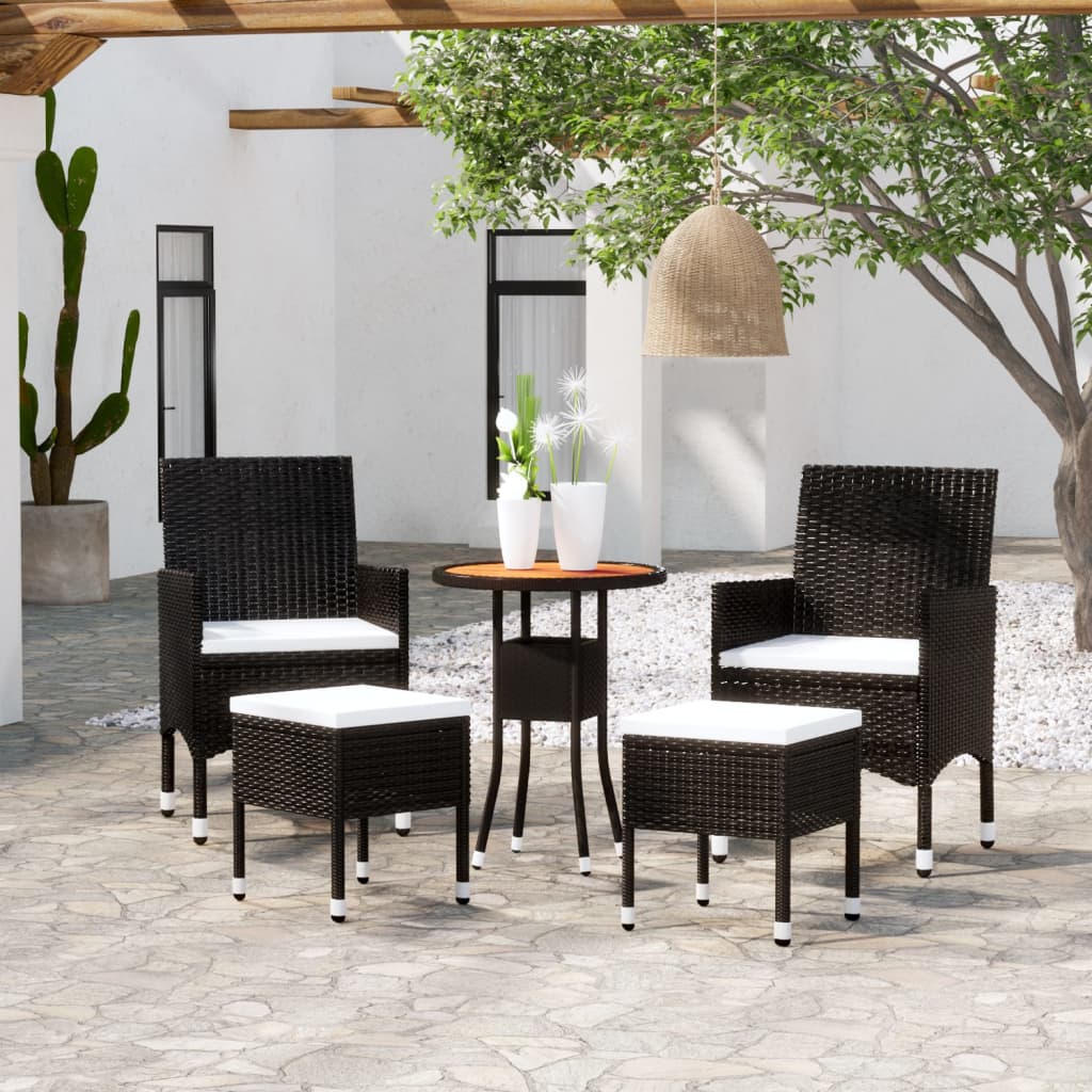 5-Tlg. Garten-Lounge-Set Poly Rattan
