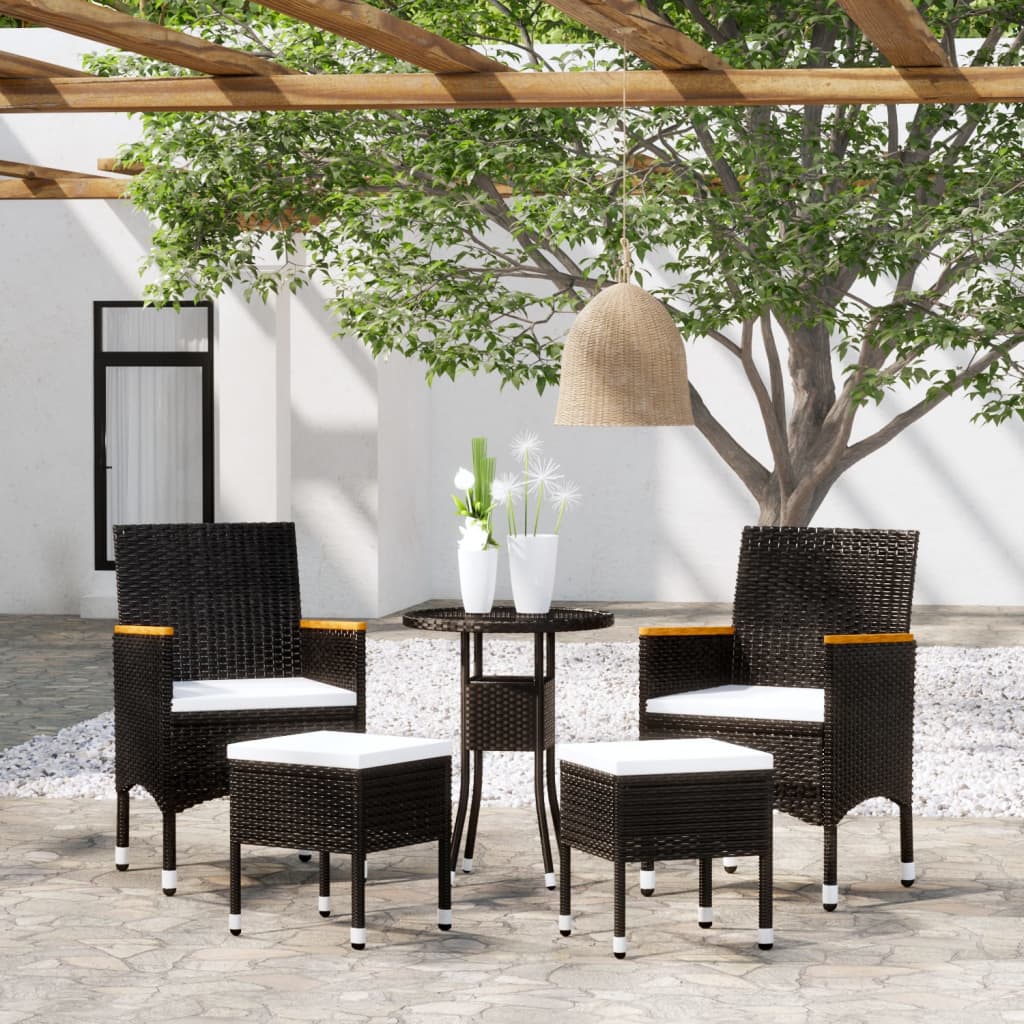 5-Tlg. Garten-Lounge-Set Poly Rattan