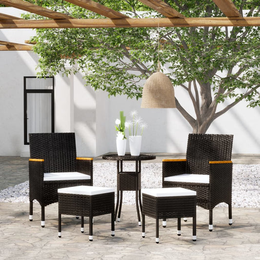 5-Tlg. Garten-Lounge-Set Poly Rattan