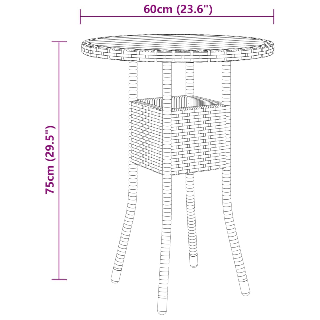 5-Tlg. Garten-Lounge-Set Poly Rattan