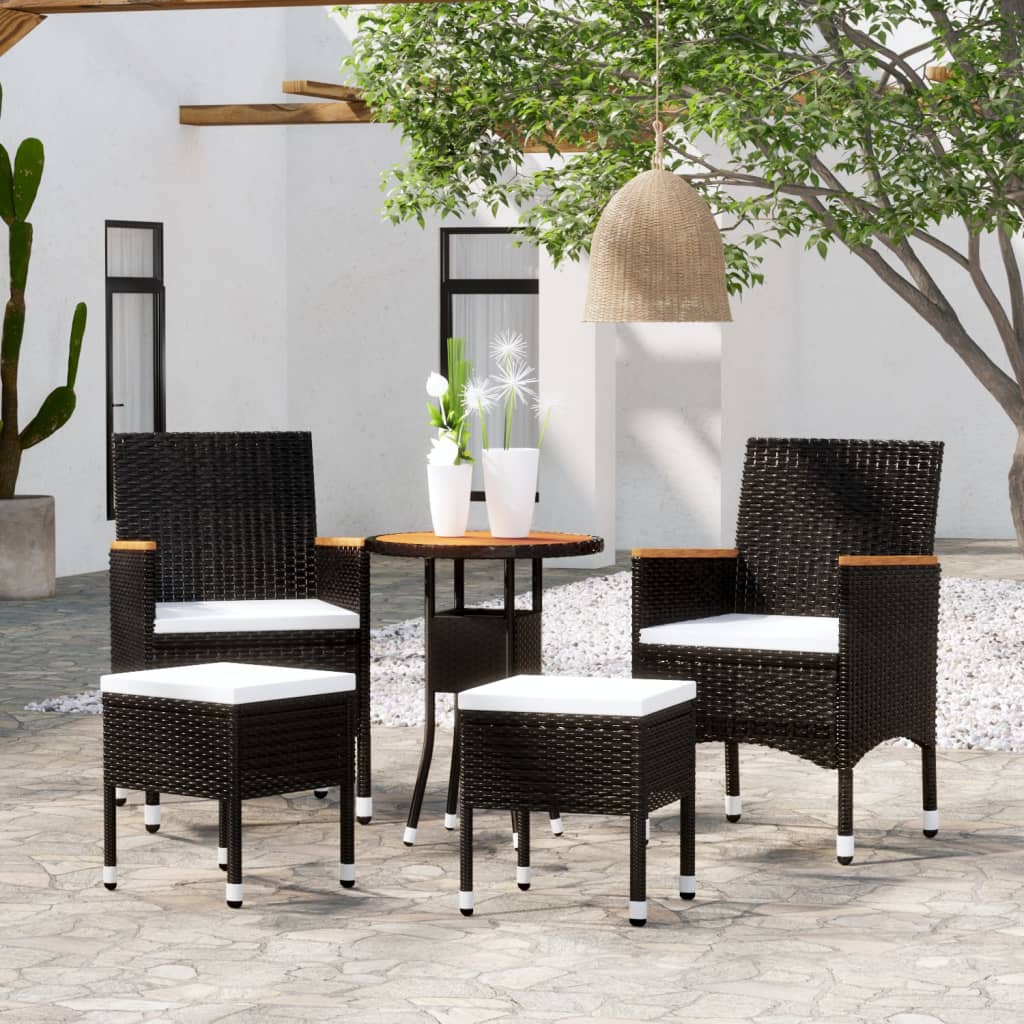 5-Tlg. Garten-Lounge-Set Poly Rattan