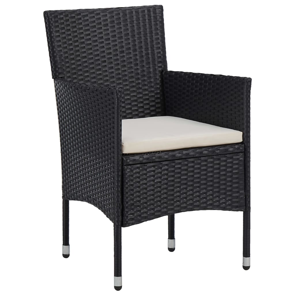 3-Tlg. Garten-Essgruppe Poly Rattan