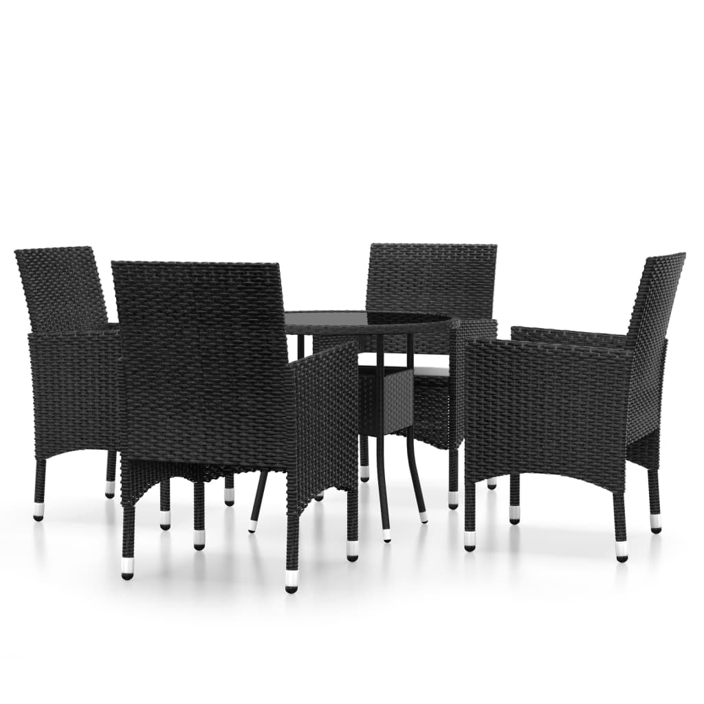 5-Tlg. Garten-Essgruppe Poly Rattan