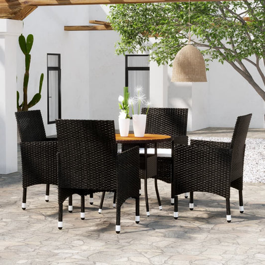 5-Tlg. Garten-Essgruppe Poly Rattan