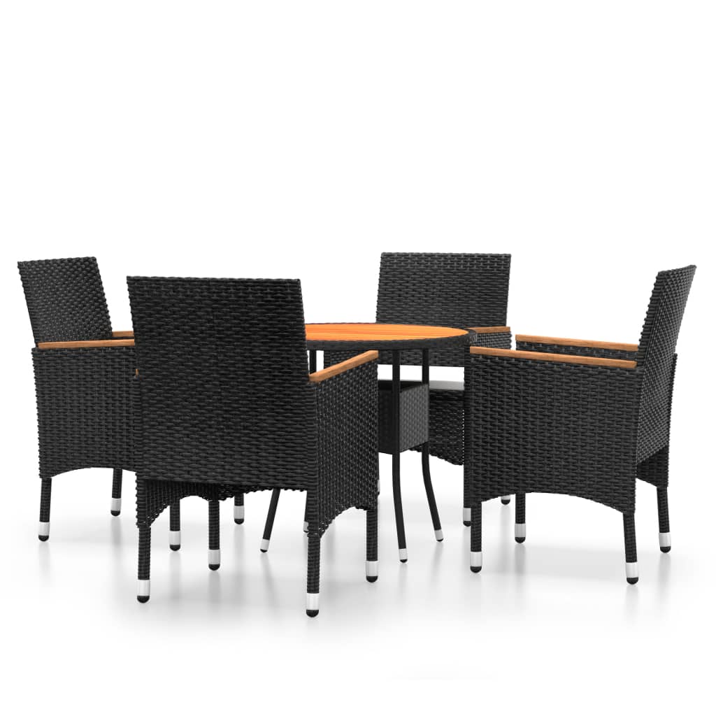 5-Tlg. Garten-Essgruppe Poly Rattan