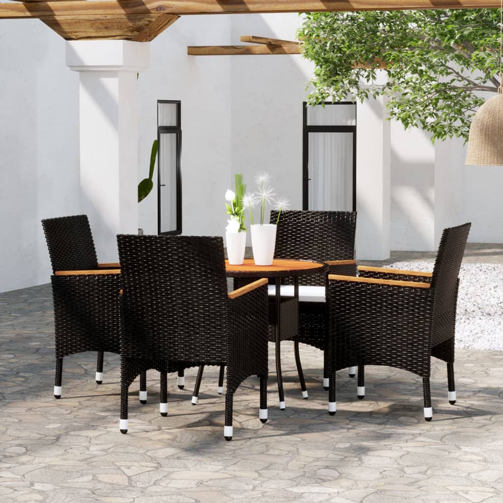 5-Tlg. Garten-Essgruppe Poly Rattan