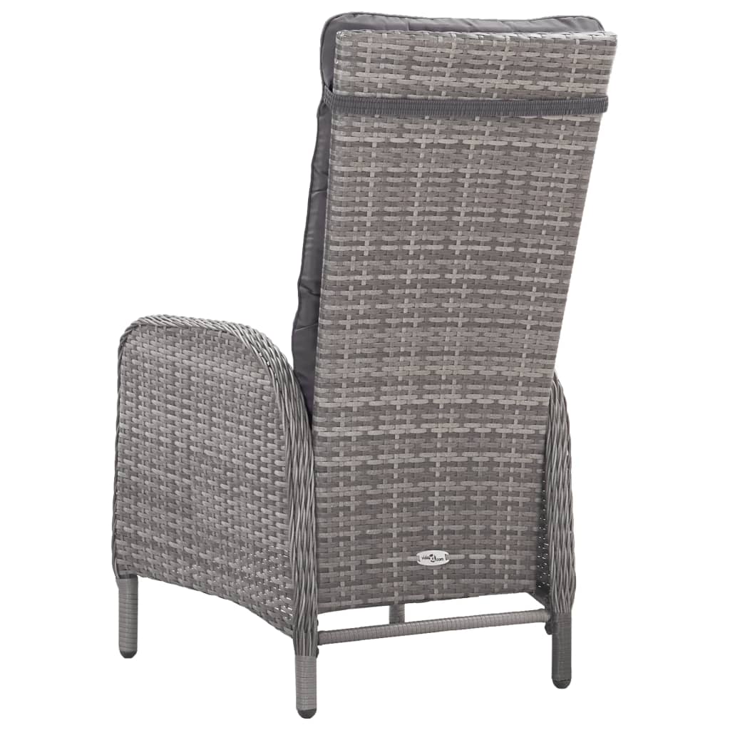3-Tlg. Garten-Essgruppe Poly Rattan Und Glas