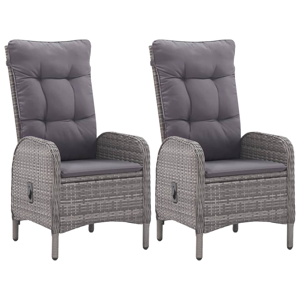 3-Tlg. Bistro-Set Poly Rattan Und Glas