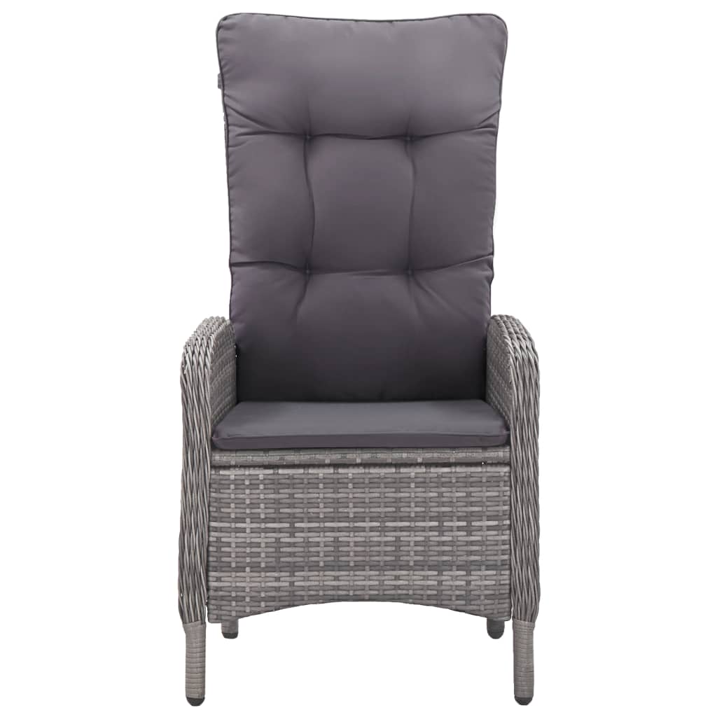 3-Tlg. Bistro-Set Poly Rattan Und Glas