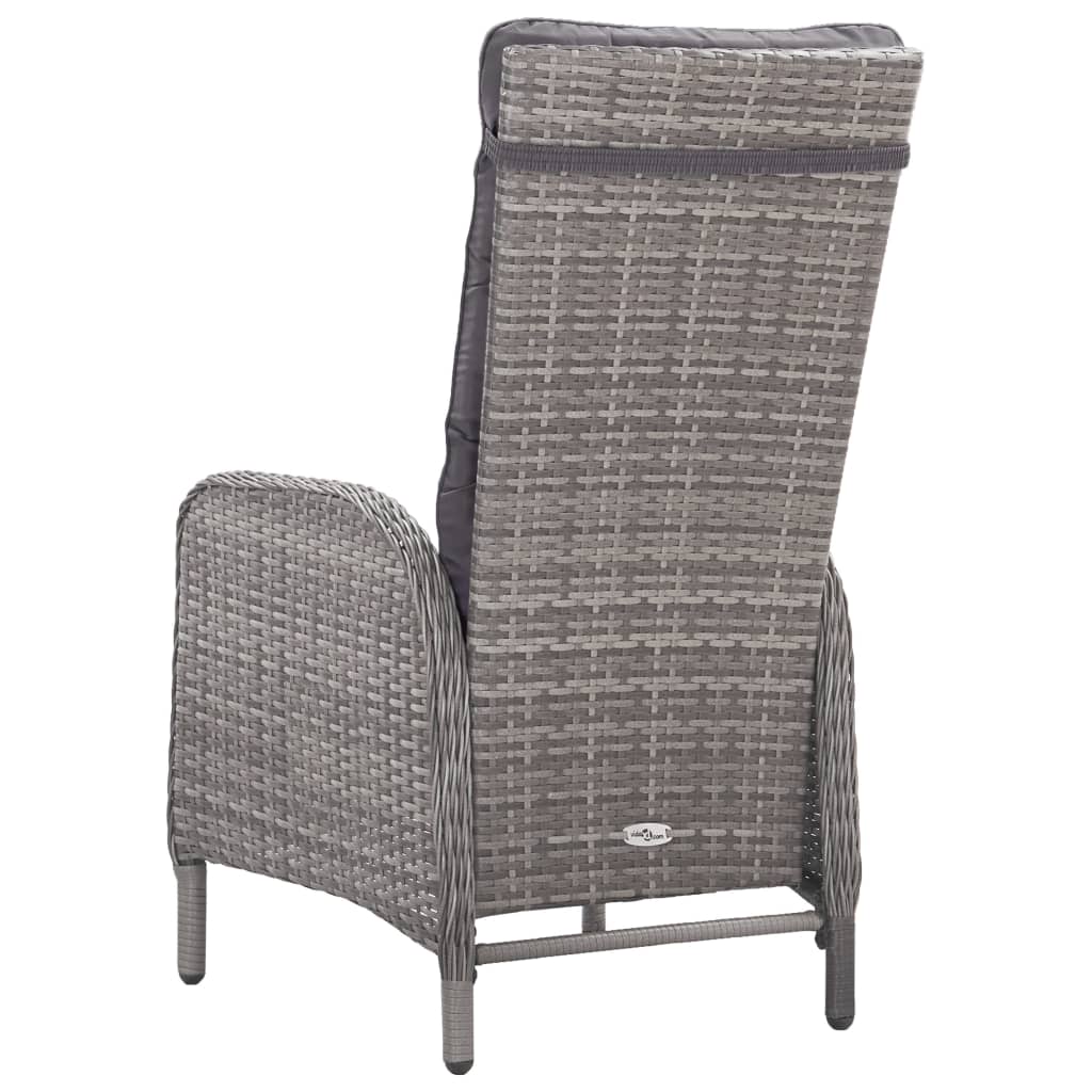 3-Tlg. Bistro-Set Poly Rattan Und Glas