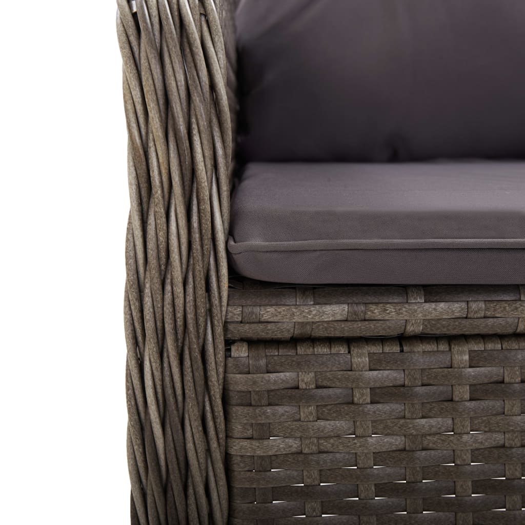 3-Tlg. Garten-Bistro-Set Poly Rattan
