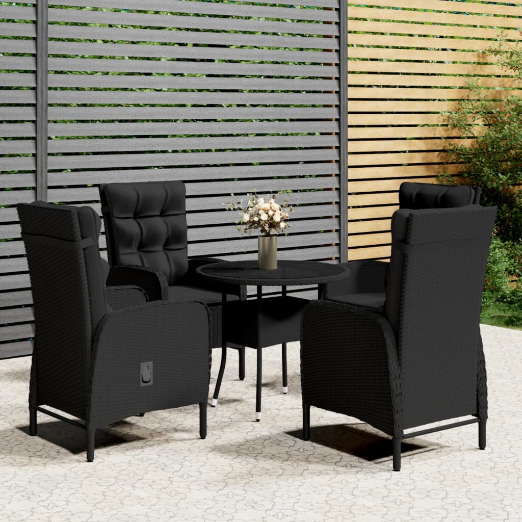3-Tlg. Garten-Bistro-Set Poly Rattan