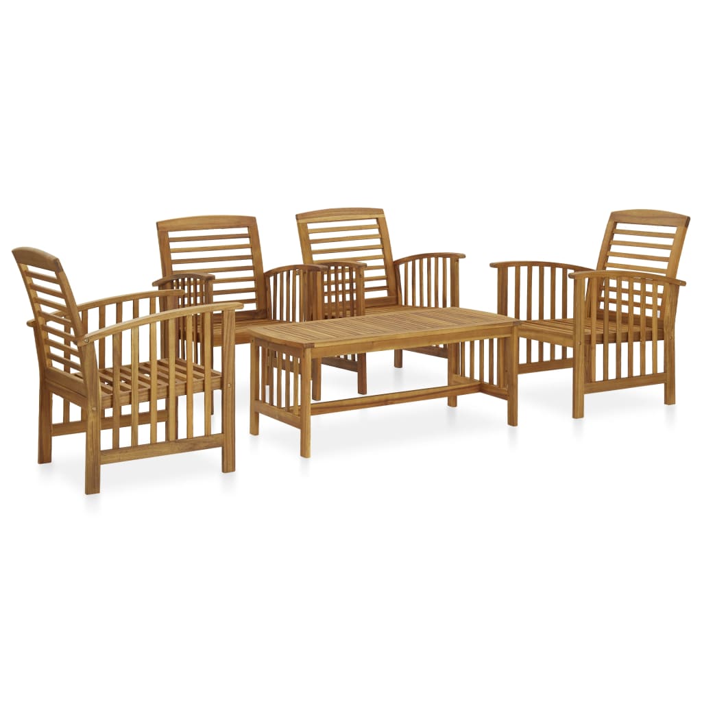 4-Tlg. Garten-Lounge-Set Massivholz Akazie Braun