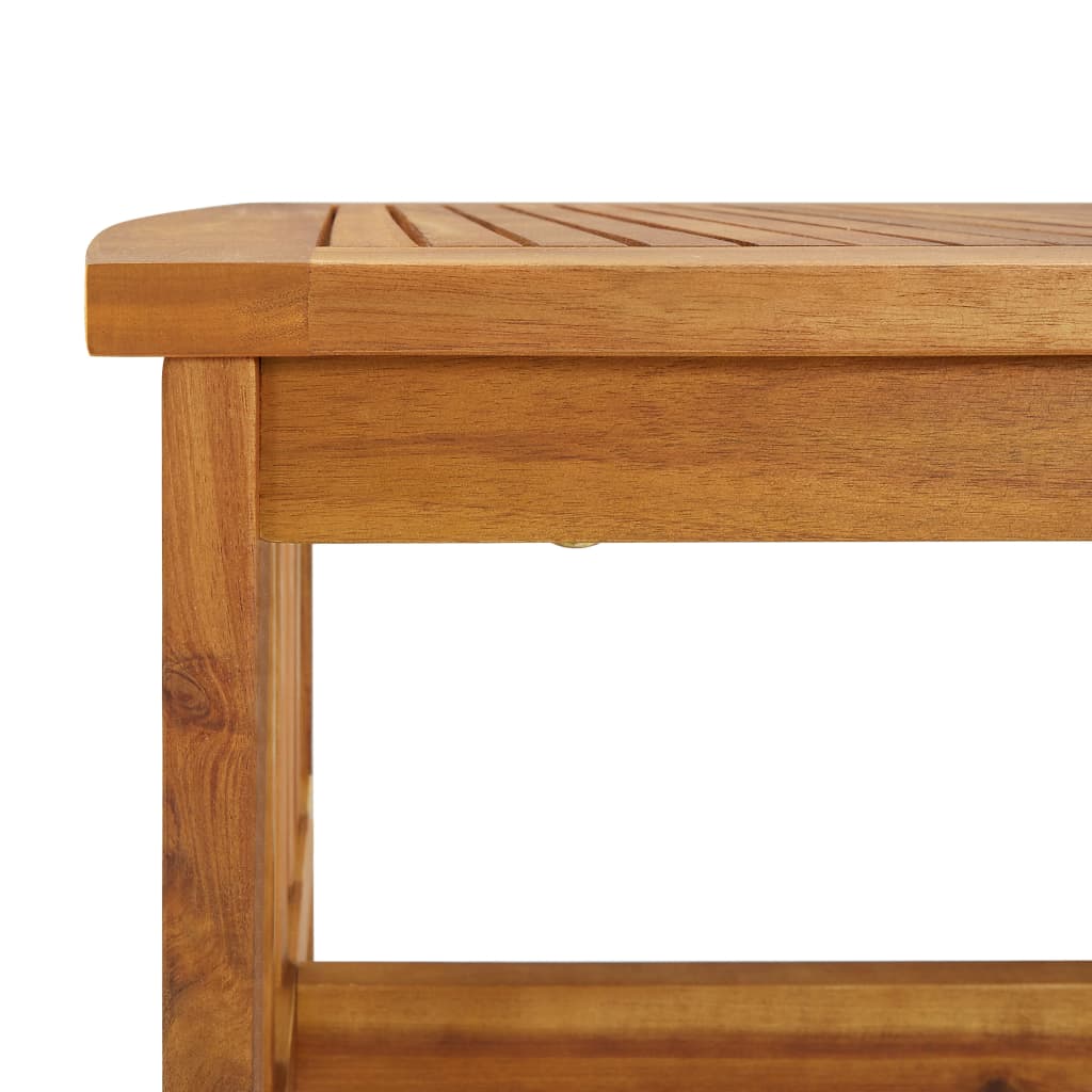 4-Tlg. Garten-Lounge-Set Mit Auflagen Massivholz Akazie Cremeweiß