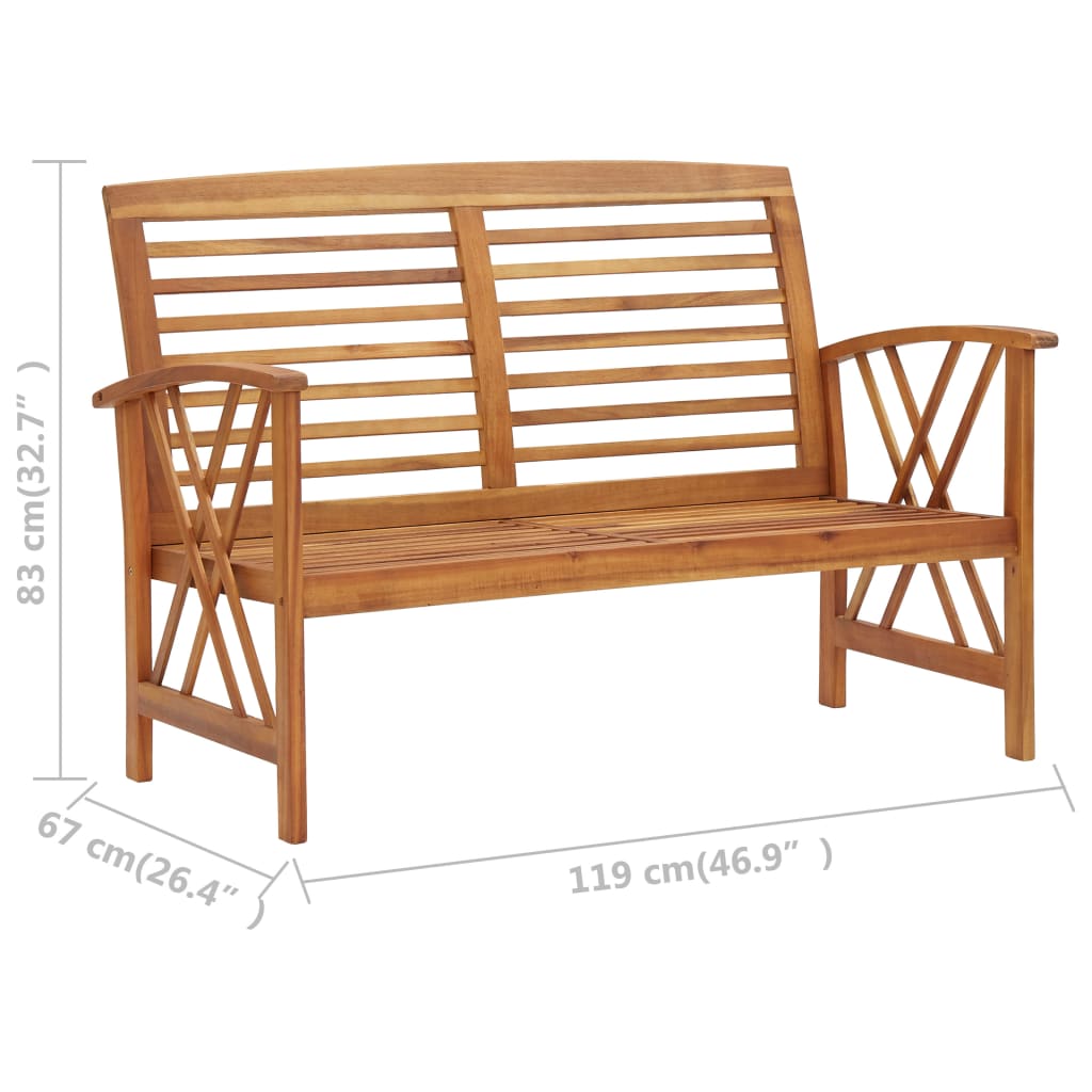 4-Tlg. Garten-Lounge-Set Massivholz Akazie