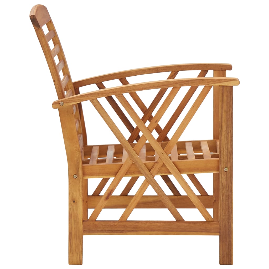 4-Tlg. Garten-Lounge-Set Massivholz Akazie