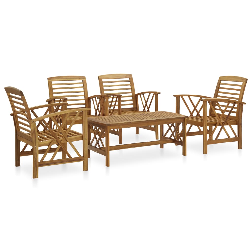 4-Tlg. Garten-Lounge-Set Massivholz Akazie