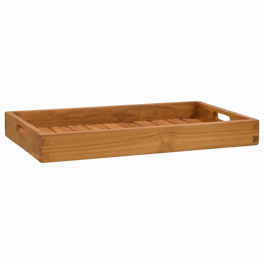 Serviertablett Massivholz Teak