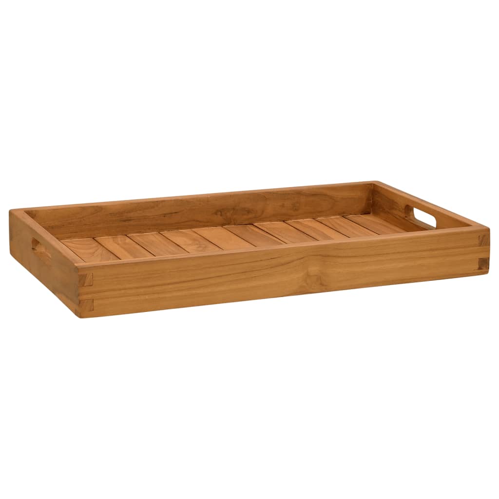 Serviertablett Massivholz Teak