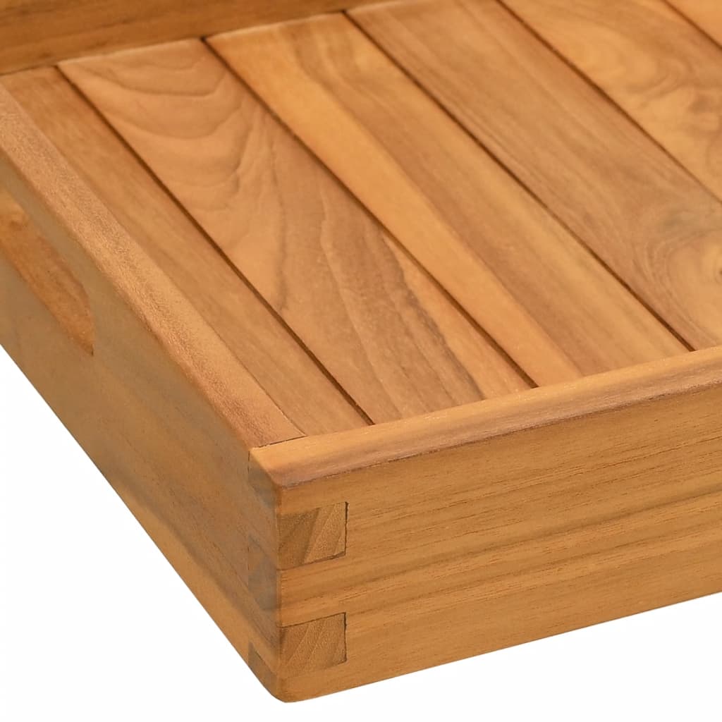 Serviertablett Massivholz Teak