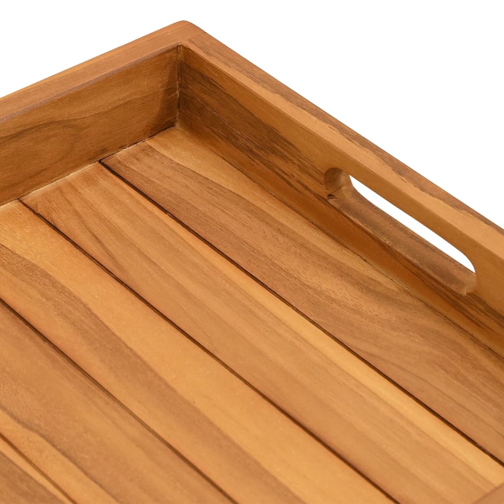 Serviertablett Massivholz Teak