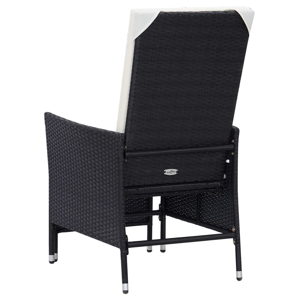 3-Tlg. Garten-Lounge-Set Mit Kissen Poly-Rattan