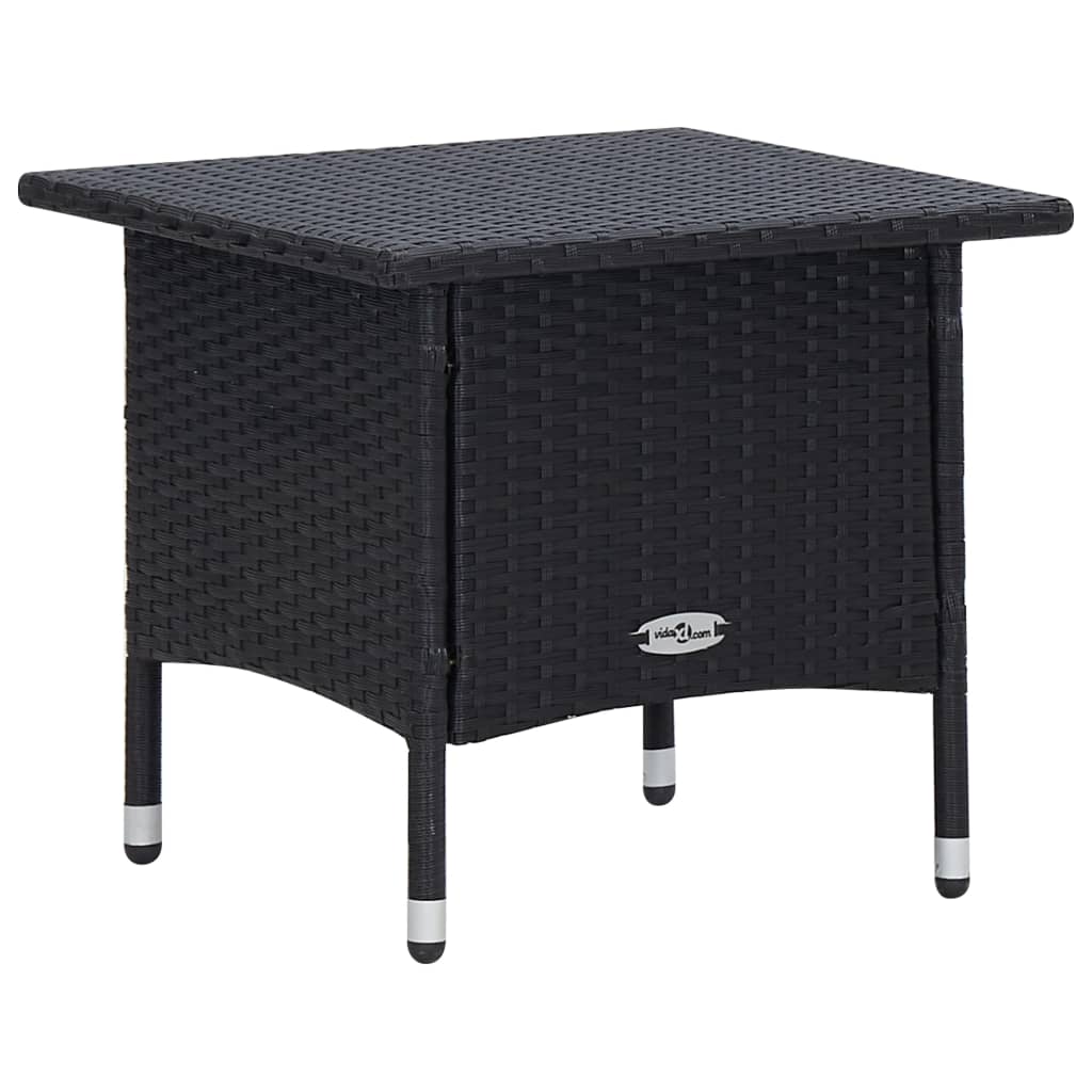 3-Tlg. Garten-Lounge-Set Mit Kissen Poly-Rattan