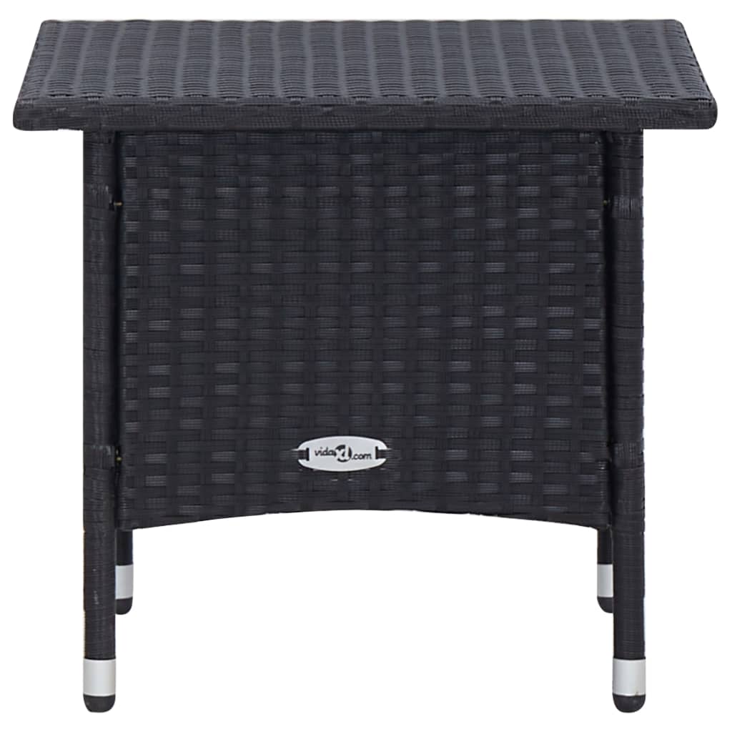 3-Tlg. Garten-Lounge-Set Mit Kissen Poly-Rattan